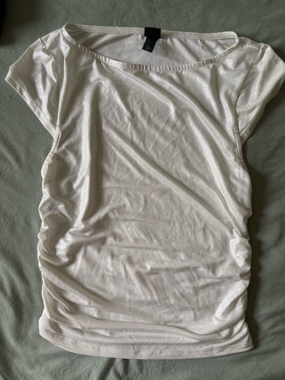 wild fable White Ruched Short Sleeve Tee